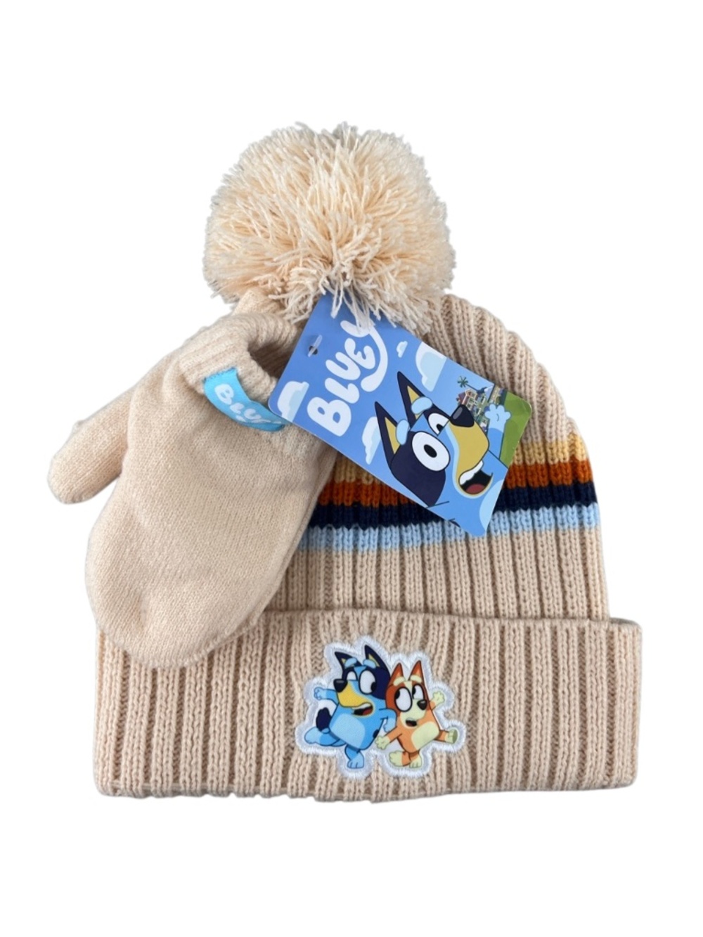 Toddler Bluey Beanie and Mittens, 2-Piece Set